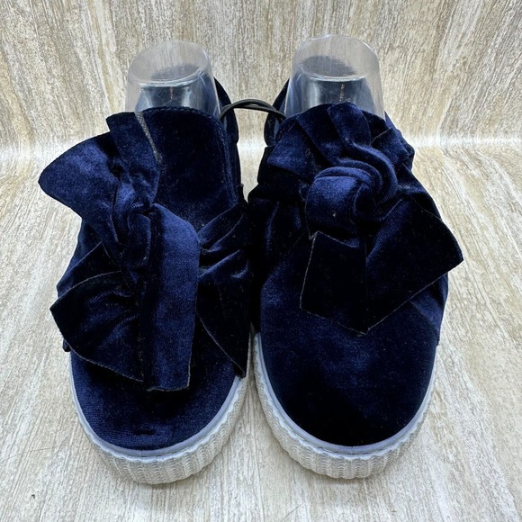 Pink‎ Label Sharon Dasher Loafers Woemens Size 6 Blue Velvet Shoes Slip On - Picture 4 of 12
